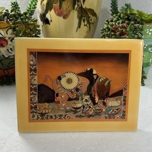 LAWRENCE VARGAS HANDCRAFTED SOUTHWEST “BUFFALO” STYLE GLAZED TILE
